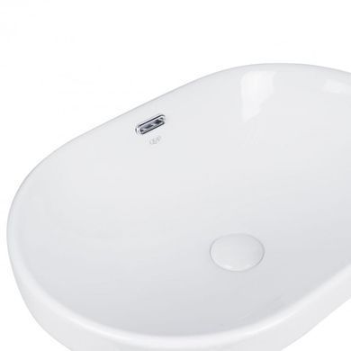 Раковина Qtap Leo 590x400x170 White с донным клапаном QT11114028W