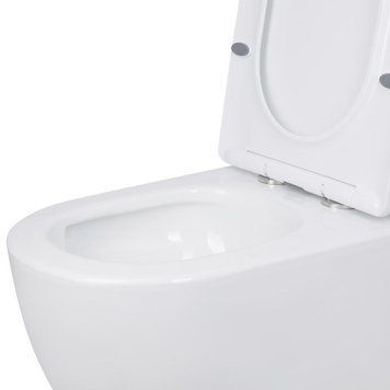 Унитаз напольный Qtap Jay Ultra Quiet с сидением Soft-close 640x360x835 мм QT07222175TW White