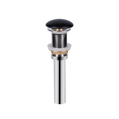 Раковина-чаша Qtap Kolibri 410x410x150 Matt black з донним клапаном QT10112144MBMB