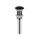 Раковина-чаша Qtap Kolibri 410x410x150 Matt black з донним клапаном QT10112144MBMB