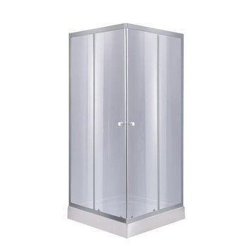Душевая кабина Lidz Wawel SC80x80.SAT.LOW.GR, стекло тон. 4 мм + Lidz Душевой поддон KAPIELKA ST80x80х14
