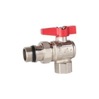 Кран кульовий з американкой 1/2" кутовий метелик (ASG)