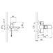 Змішувач для ванни Lidz Wawel 006 (з душовим гарнітуром) (k35) LDWAW006BLA45393 Black