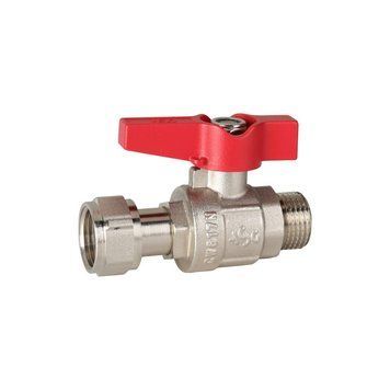 Кран кульовий з накид. гайкою 3/4" ЗВ прямий метелик (ASG)