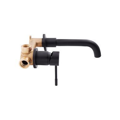 Смеситель для раковины Qtap Scorpio скрытого монтажа QTSCOR3050105B Black Matt