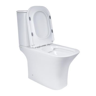 Унітаз-компакт Qtap Presto Quadro безободковий з сидінням Soft-close QT24221215AW
