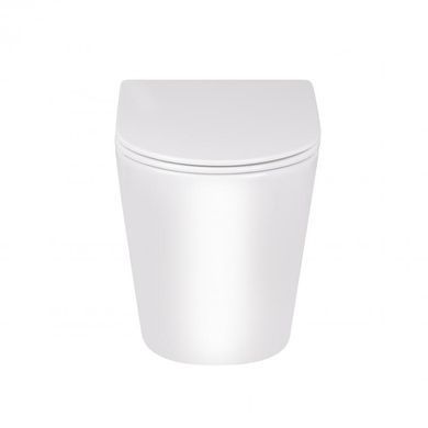 Унітаз підлоговий Qtap Swan безобідковий з сідінням Soft-close QT16223178W