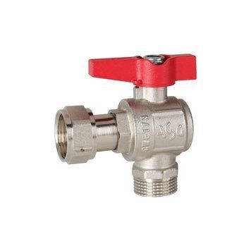 Кран кульовий з накид. гайкою 3/4" ЗВ кутовий метелик (ASG)