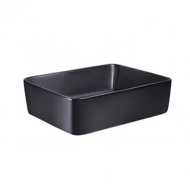 Раковина-чаша Qtap Tern 480х370х135 Matt black QT176069MB