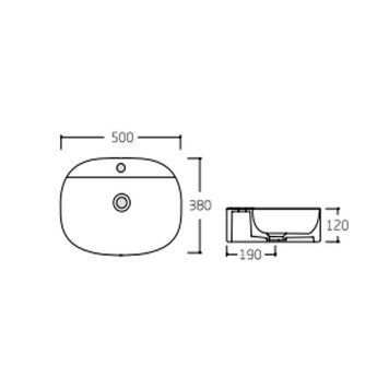 Раковина-чаша Qtap Scorpio 500х385х120 Matt black QT146533MB