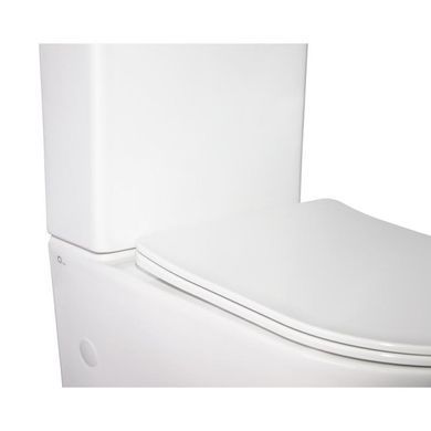 Унітаз-компакт Qtap Stork/Swan безобідковий з сідінням Soft-close QT15222178W