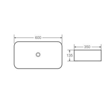 Раковина-чаша Qtap Tern 600x350x135 White QT17118140W