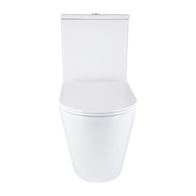 Унитаз напольный Qtap Vlasta Ultra Quiet безободковый с сиденьем Soft-close WHITE QT28228300W