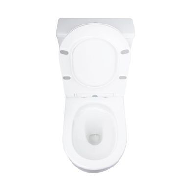 Унитаз напольный Qtap Grand Ultra Quiet безободковый с сиденьем Soft-close WHITE QT26228301W